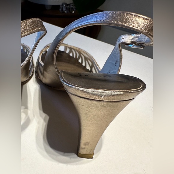 Stuart Weitzman open toe high heels sandals light gold (silver gold), EU 38 1/2 - Picture 16 of 16